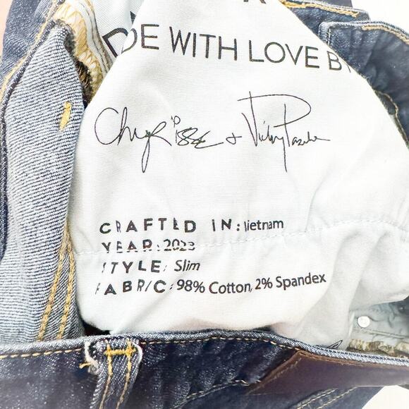 Dapper Boi Dark Wash Denim Slim Fit Jeans Zip Fly Size 30 EUC - Picture 6 of 7